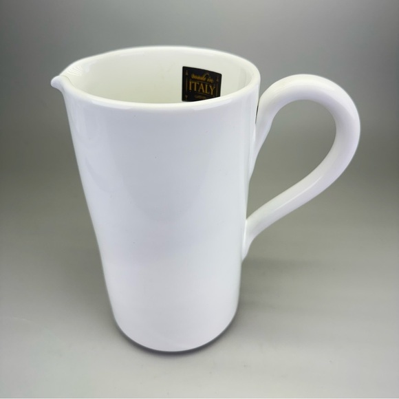 Ceramica Cuore Italian Made White Pitcher - Picture 2 of 10